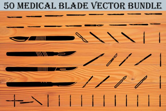 50 Medical Blade Vector Bundle for Graphics and Crafts