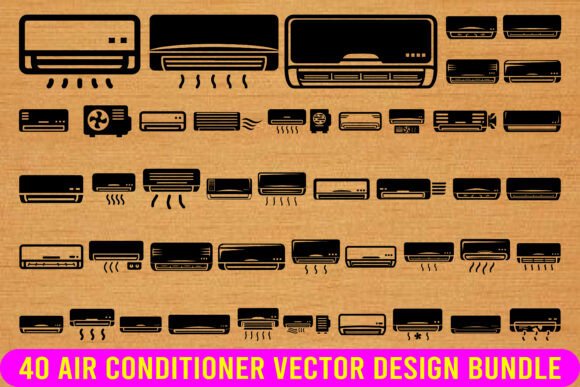 Air Conditioner Vector Design Bundle for Graphics and Crafts