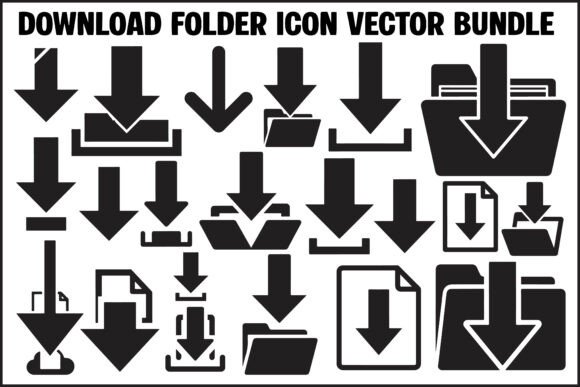 Download Folder Icon Silhouette Vector Graphics Review