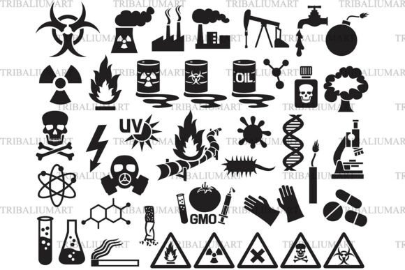Hazard Warning Icon Set: Essential Graphics for Bold Branding