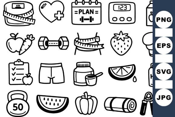 Healthy Lifestyle Icon Set: A Crafts and Graphics Review