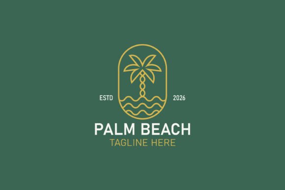 Palm Beach Logo Design Template for Graphics and Logo Templates