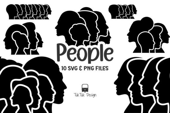 People Face Silhouette SVG PNG Icon Review