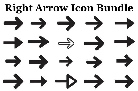 Right Arrow Icon Bundle: Modern Graphics for Real Projects