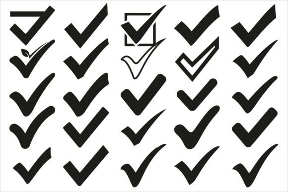 Simple and Bold Checkmark Silhouette: A Crafts and Graphics Review
