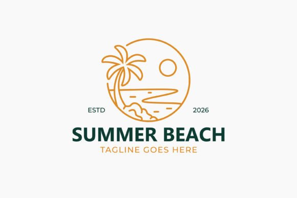 Summer Beach Logo Design Template: Graphics & Logo Templates Review